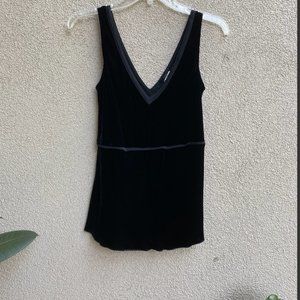 Black velvet J. Crew v-neck tank